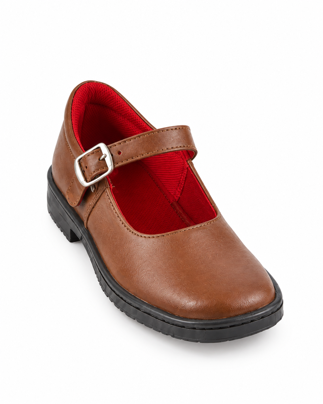 Fred Kids Girls Brown School Shoes